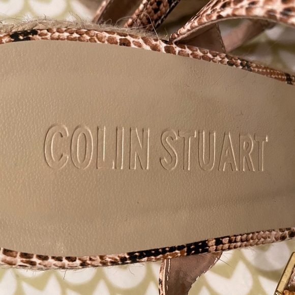 Snakeskin print strappy platform sandals with corded heel. NWOT - Picture 6 of 6